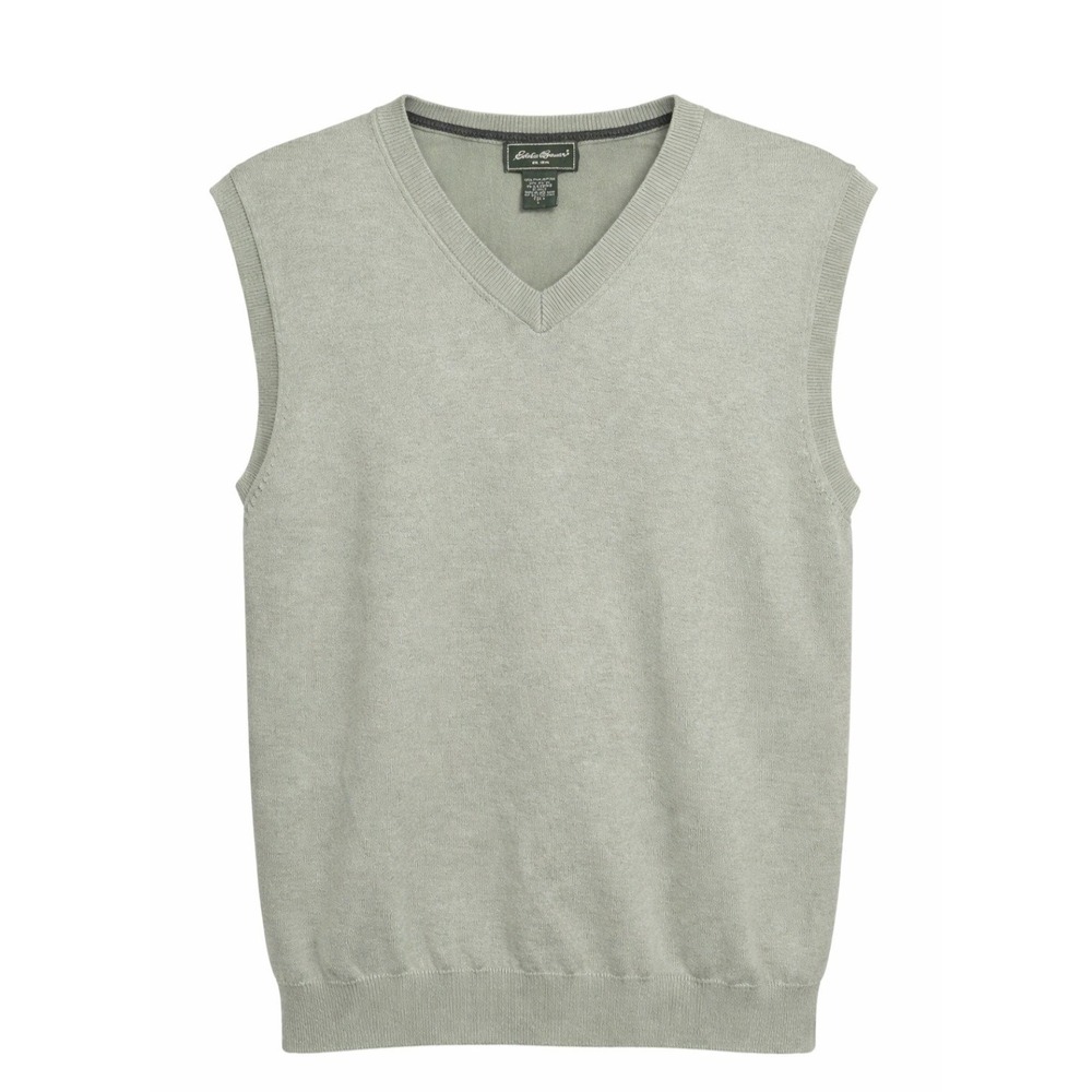 Eddie Bauer Mens LT Large Tall V-Neck Sweater Vest Golf Casual Lightweight - Picture 2 of 8